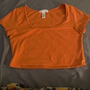 orange crop top, size small